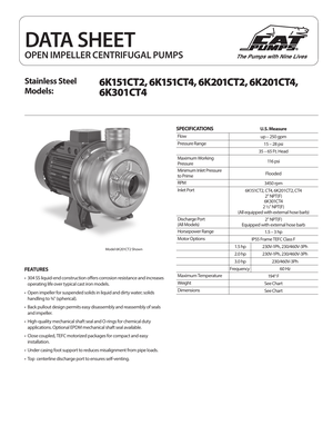 Cat Pumps Pump - J25L5T preview