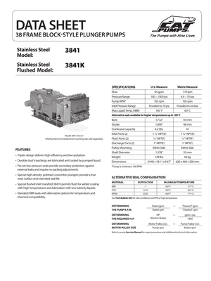 Cat Pumps Pump - C80YF9 preview